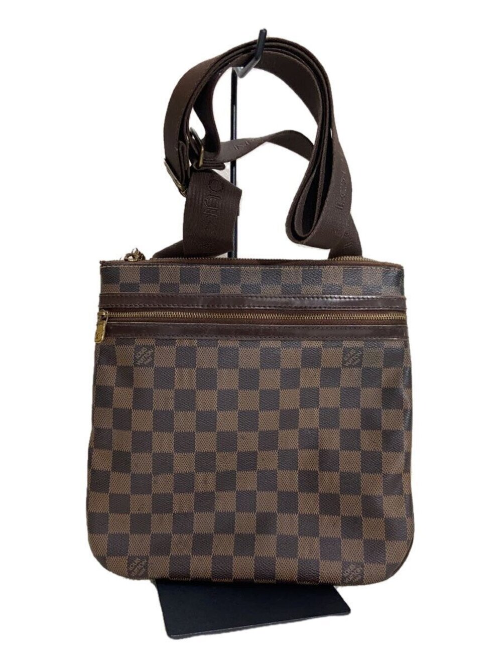 LOUIS VUITTON Pochette Bosphore Damier Ebene Brown
